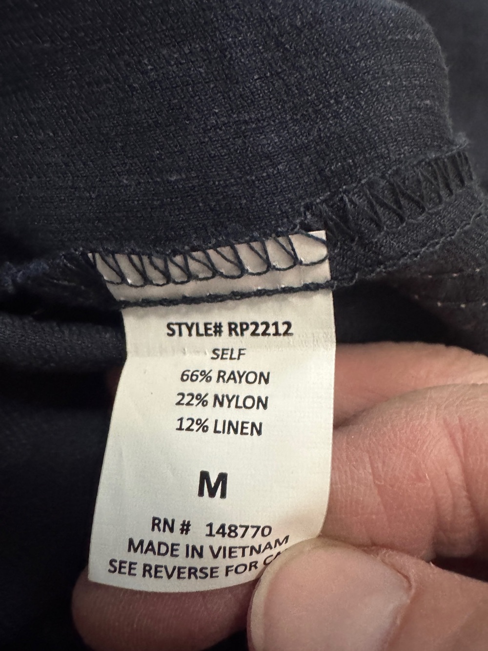 NWT Sienna Sky Side Stripe Wide Leg Rayon Linen Blend Navy Pants Size Medium - Picture 4 of 4